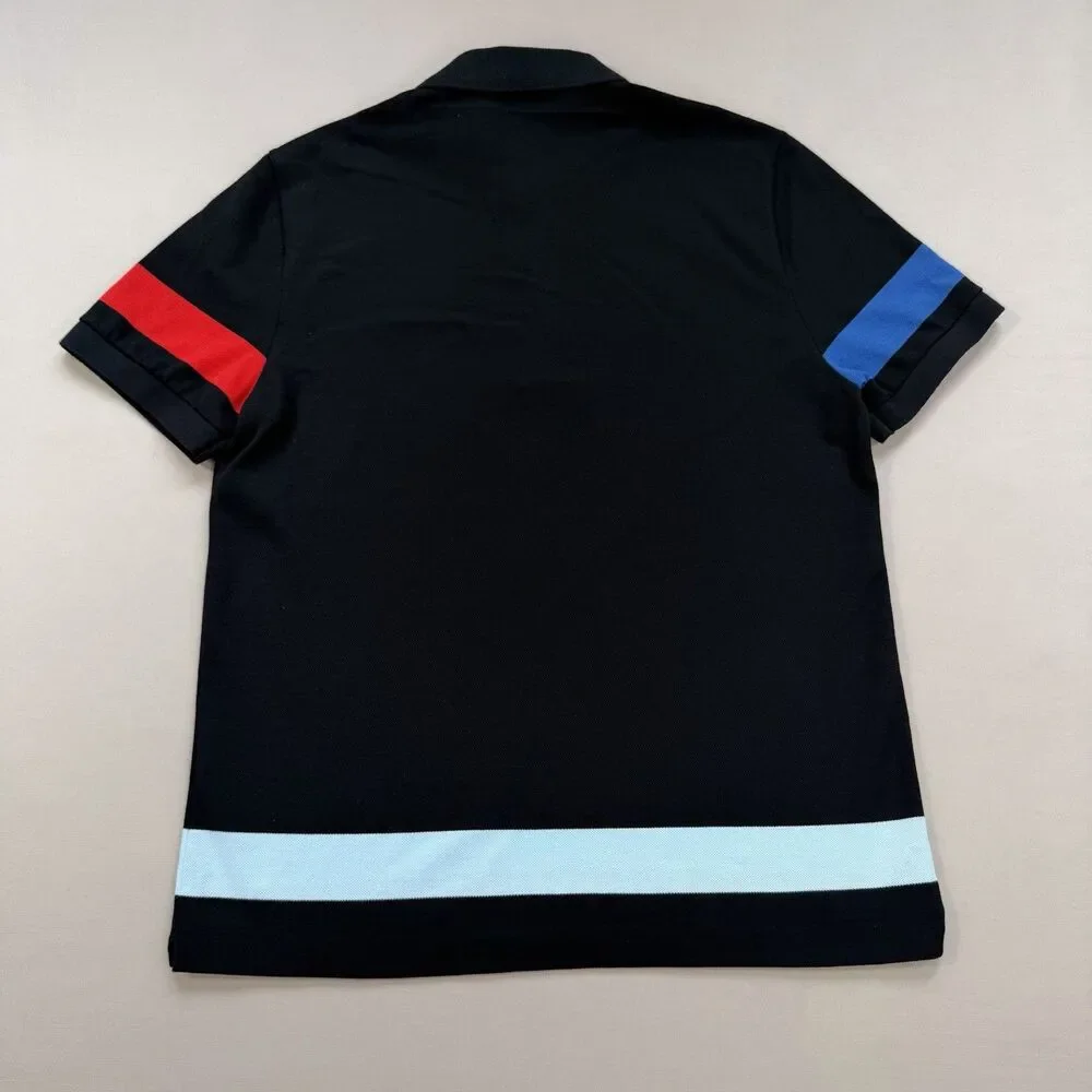 NEW Lacoste Polo Men's LARGE Sz 6 Black 100% Cotton Preppy Athleisure Streetwear - Picture 5 of 9